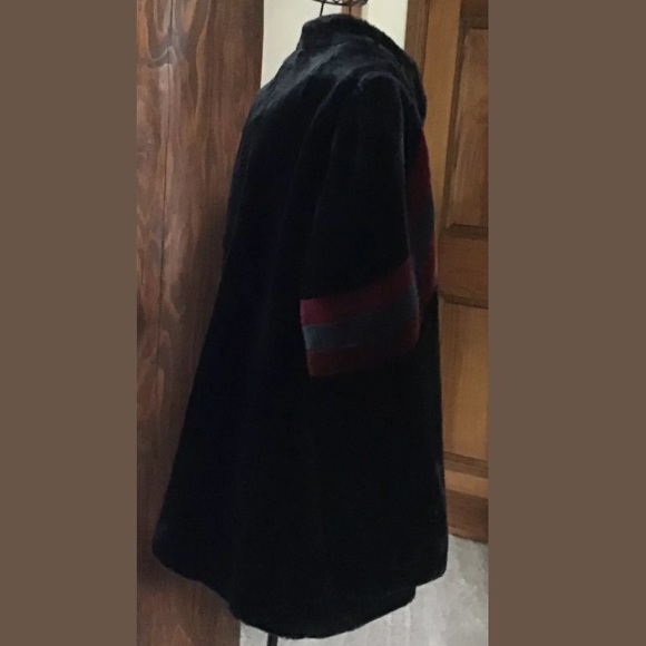 Casper Coat VTG Black M/L Borg velvet - Picture 4 of 11